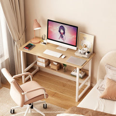 Dash Dock Essential: Wooden Computer Desk With Storage Rack