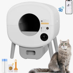 Dash Dock Elite: Fully Automatic Smart Cat Litter Box, Large Capacity Self-cleaning Cat Litter Box