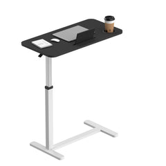 Dash Dock Essential: 31X16inch Standing Rolling Desk With Hidden Wheels Side Table Adjustable Height OverBed Table Hospital Desk With Cup Holder, Computer Laptop Table For Home, Office, Outdoor, Classroom