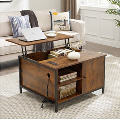 Dash Dock Essential: Height-adjustable Coffee Table, Multi-purpose Coffee Table With Hidden Compartments, Modern Height-adjustable Dining Table