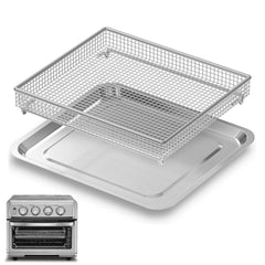 Dash Dock Trending: Stainless Steel Baking Tray Pan and Air Fryer Basket Compatible with Cuisinart Airfryer TOA-060 and TOA-065 and TOA-070 (with Cuisinart TOA-060 and TOA-065)
