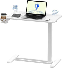 Dash Dock Essential: Standing Scroll Table With Hidden Wheels Side Table Height-adjustable Bed Table