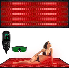Dash Dock Premium: Red Light Therapy Large Mat for Whole Body Relief 71x31 Infrared Therapy Blanket 1280pcs Beads 660nm 850nm Red Infrared Therapy for Full Body Parts Relief at Once
