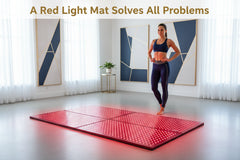 2025 New 73“ x 33” Full Body Red Light Therapy Mat for Body Pain Relief Premium Leather 1370 Dual Wavelength LEDs Adjustable Timer & Intensity Black